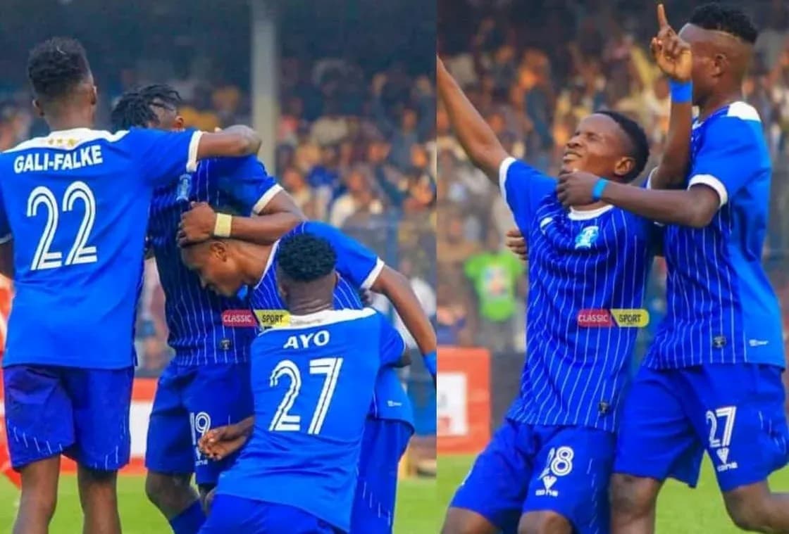 Ikorodu City players celebrating a goal