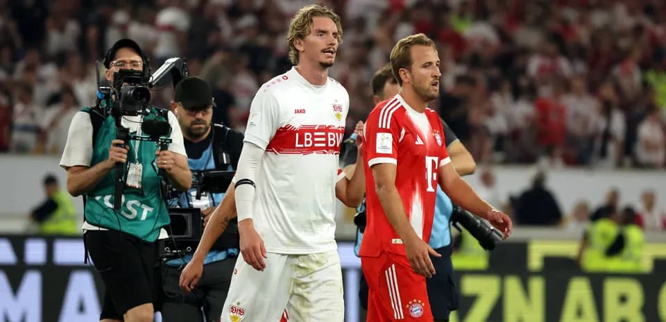Players walking off the pitch after the match