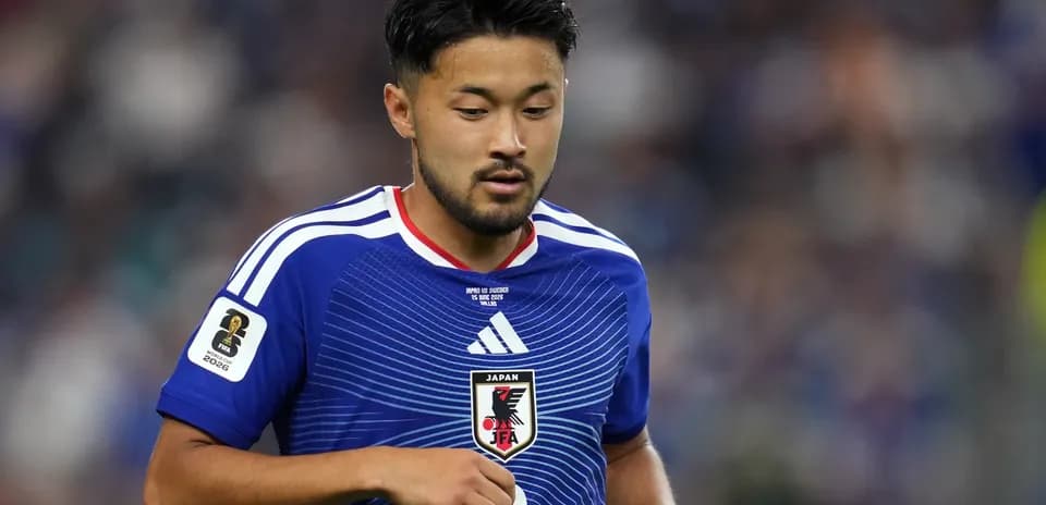 Player in Japan jersey during match action