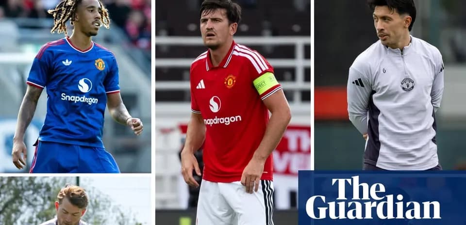 Four Manchester United players in training and match settings