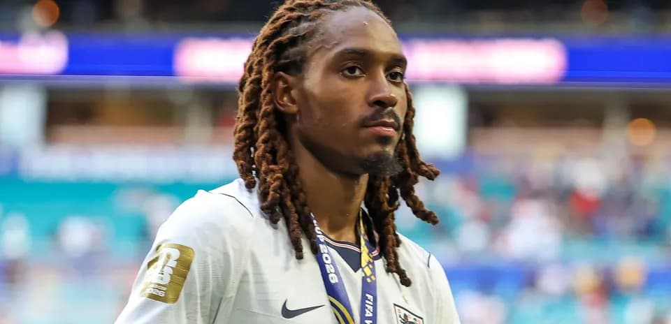 Player in England kit walking off the field