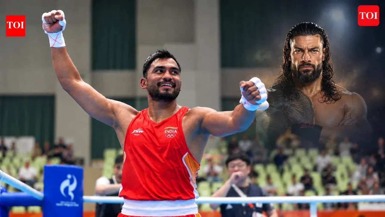 Boxer celebrating victory in the ring