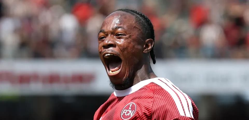 Player celebrating a goal with a loud shout