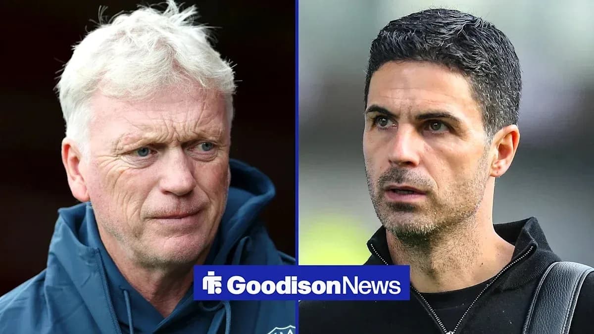 David Moyes and Mikel Arteta in side-by-side portraits