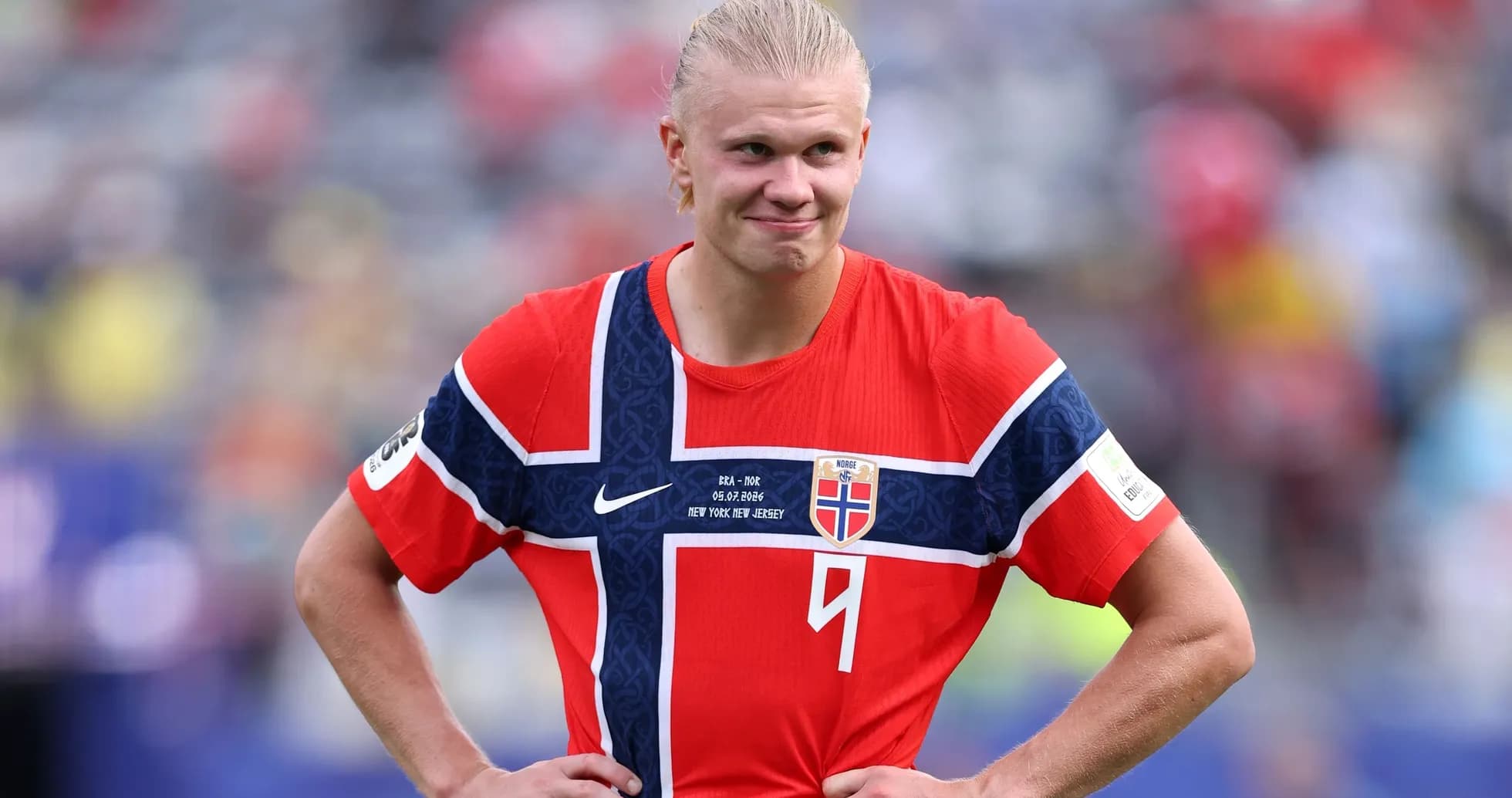 Player in Norway jersey during match