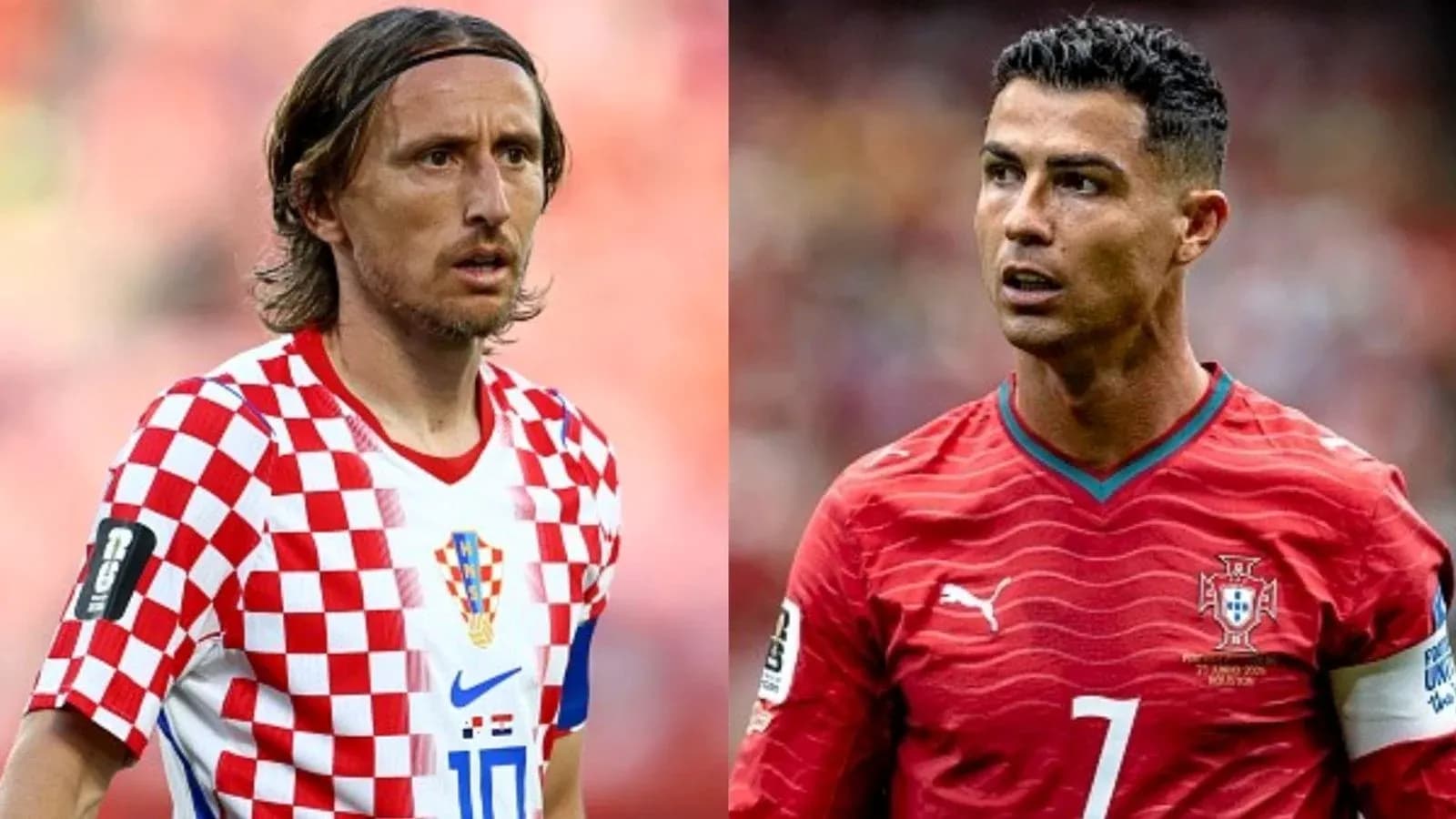 Luka Modric and Cristiano Ronaldo during match