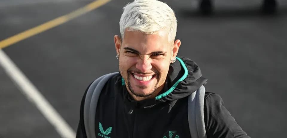 Player smiling in Newcastle United training gear