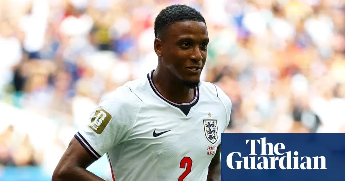 Player in England jersey during football match