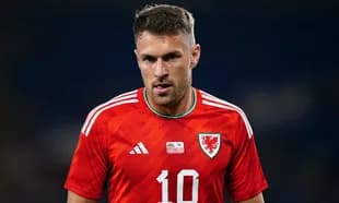 Wales player in red jersey during match