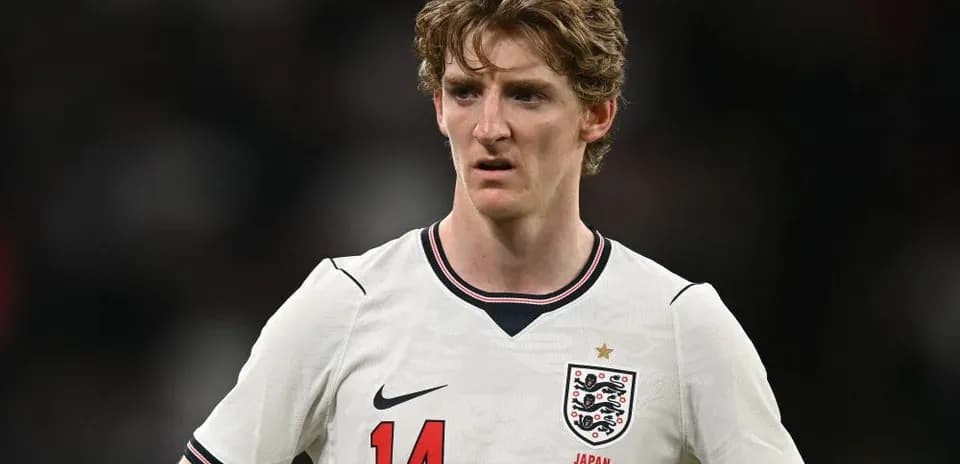 Player in England kit during match action