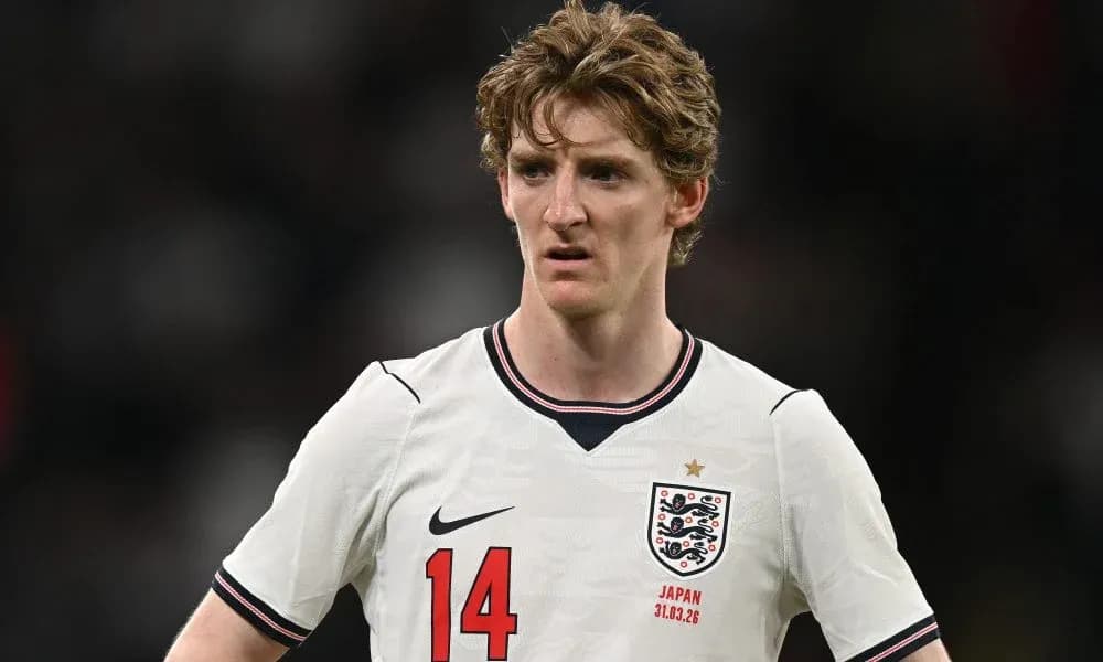 Player in England kit during match action