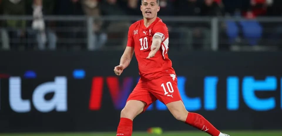 Granit Xhaka during Qatar vs Switzerland match