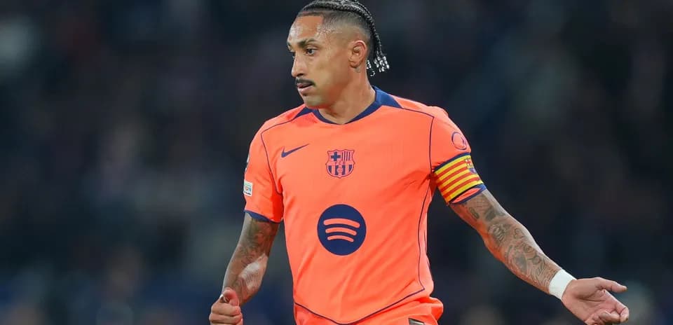 Player wearing Barcelona kit during match action