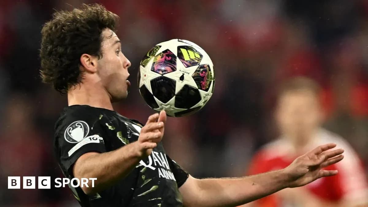 Player controlling the ball during a football match