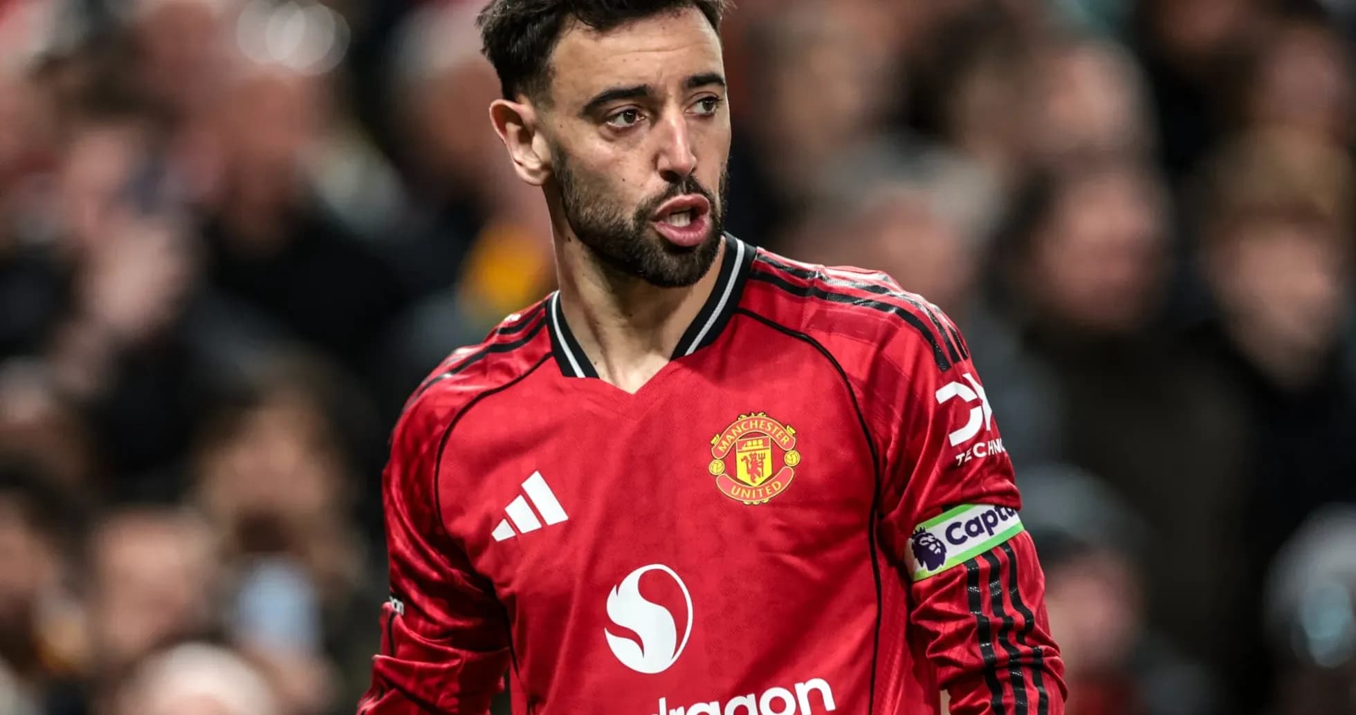Bruno Fernandes in Manchester United kit during match