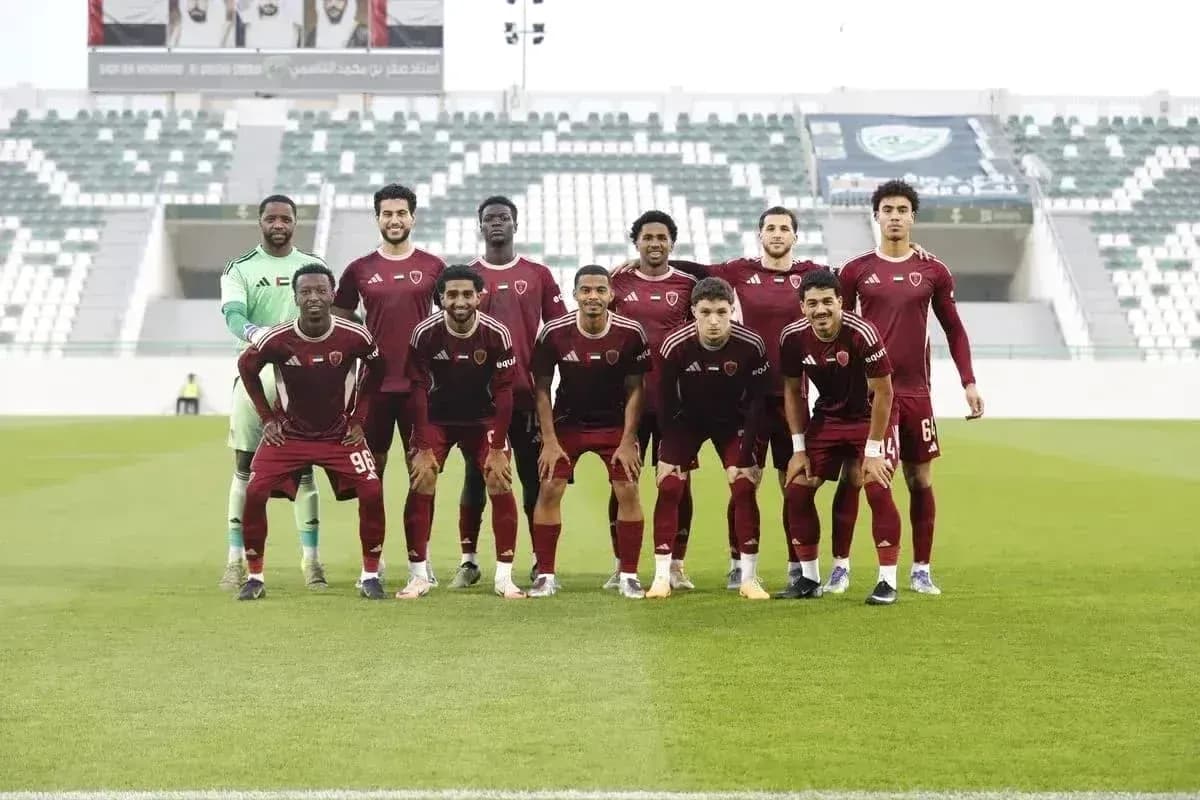 Al Wahda U23 team posing for a group photo