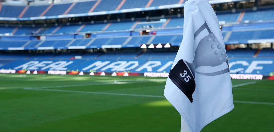 Corner flag with number 35 at stadium