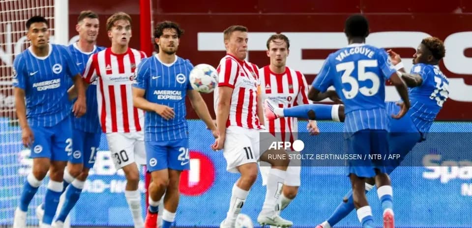 Players in action during a football match