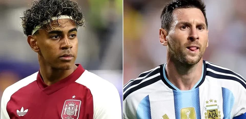 Players from Spain and Argentina during match