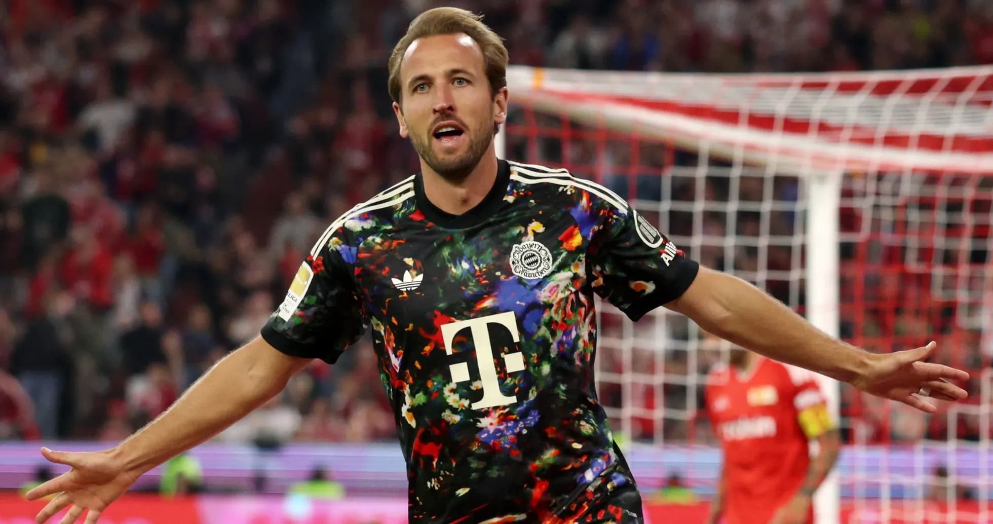 Player celebrating after scoring a goal in match