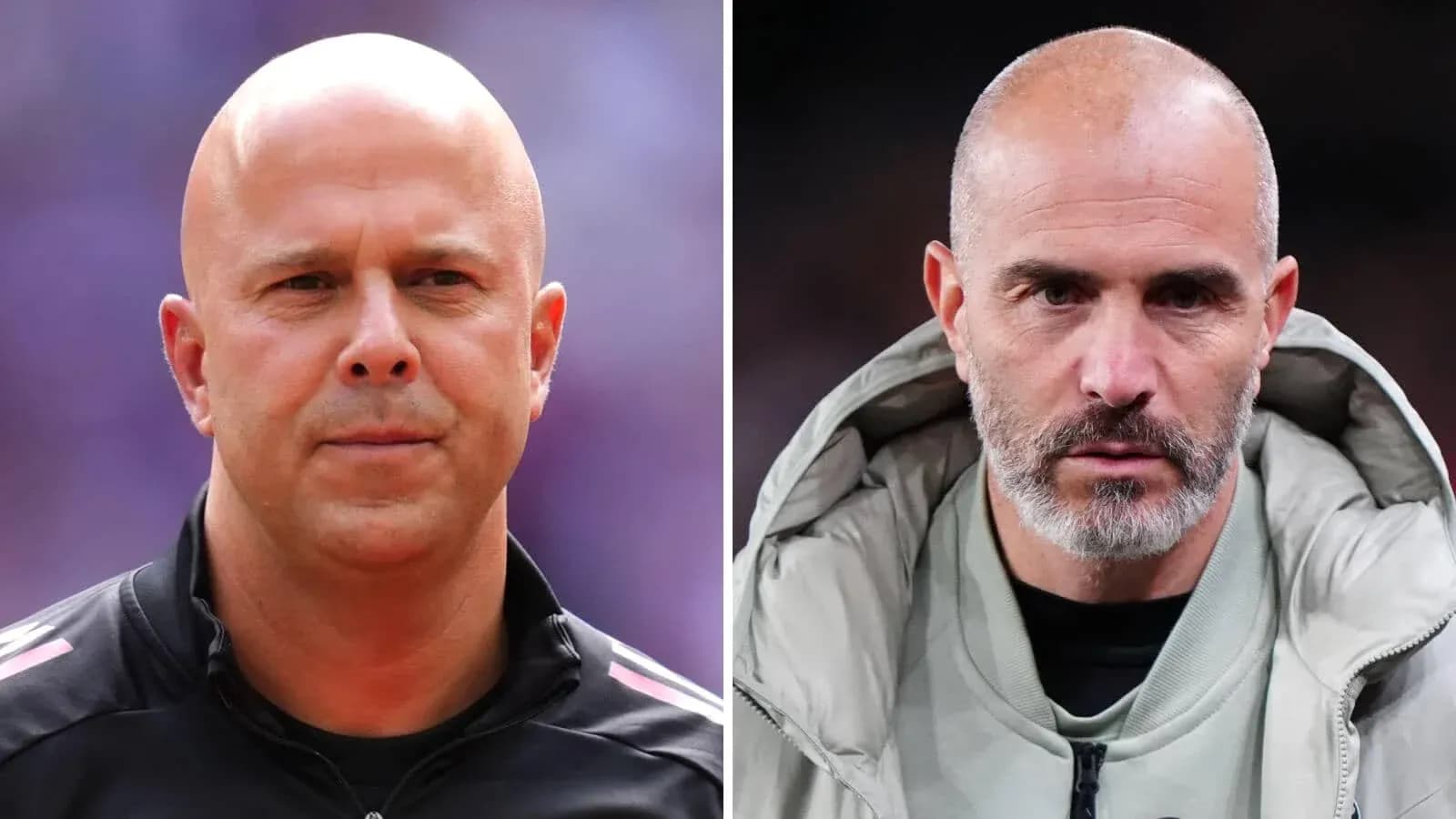 Two football managers posing for a photo
