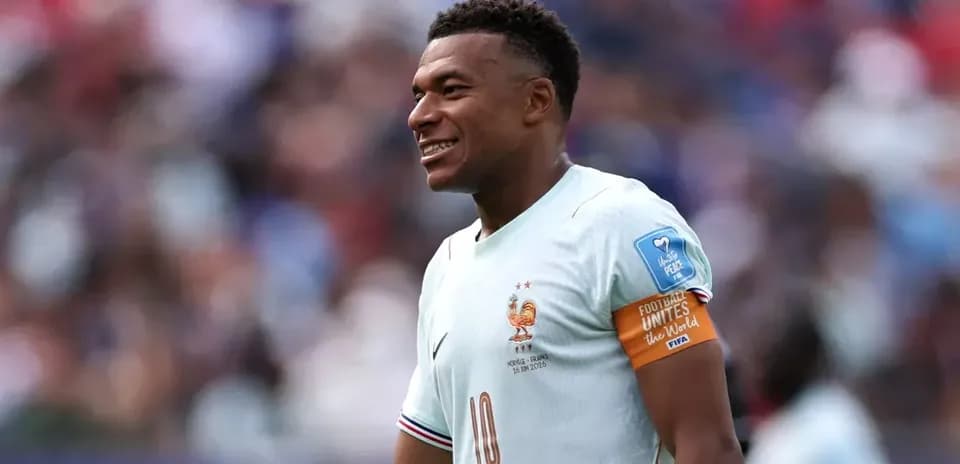 Player wearing France jersey with captain's armband