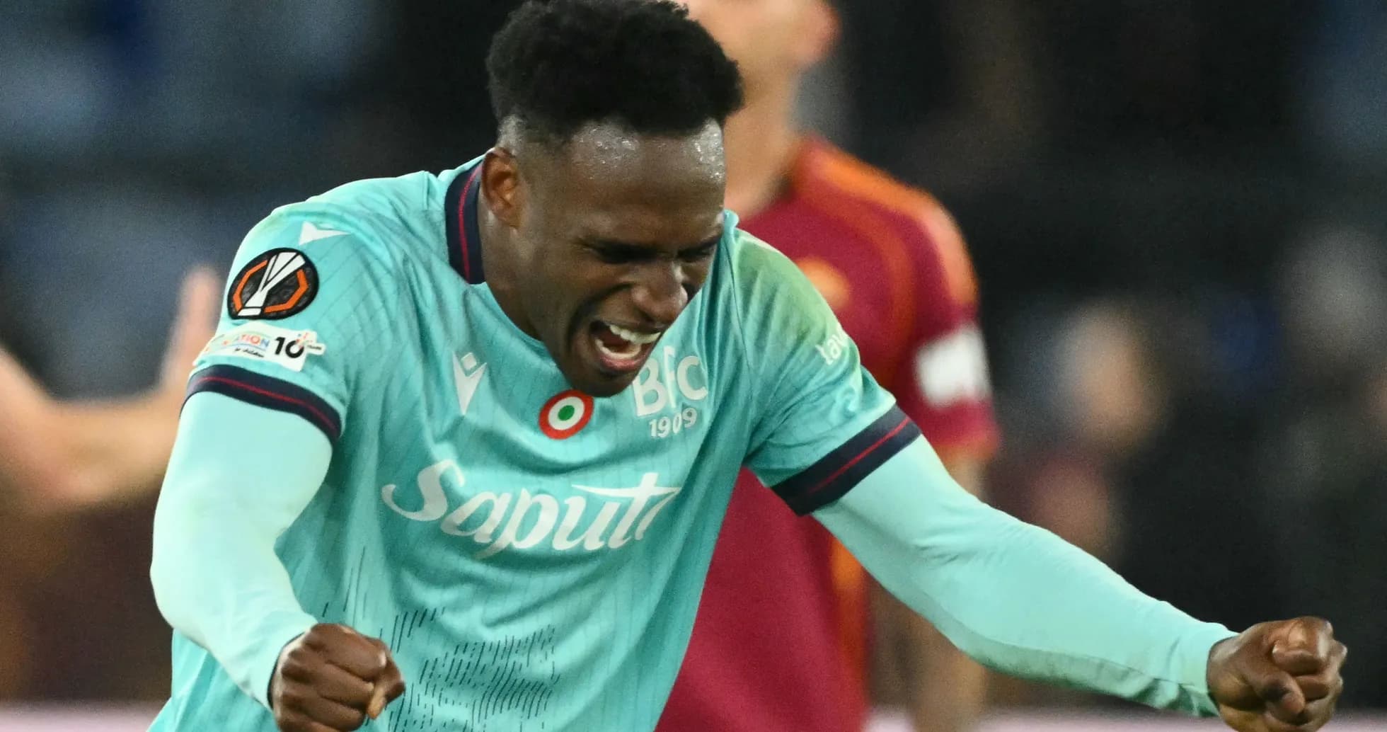 Player celebrating after scoring a goal during match
