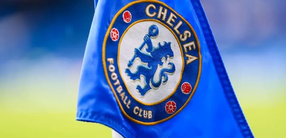 Chelsea Football Club corner flag at stadium