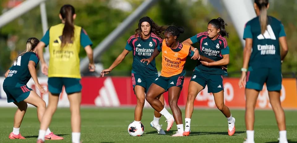 Real Madrid women training session before match