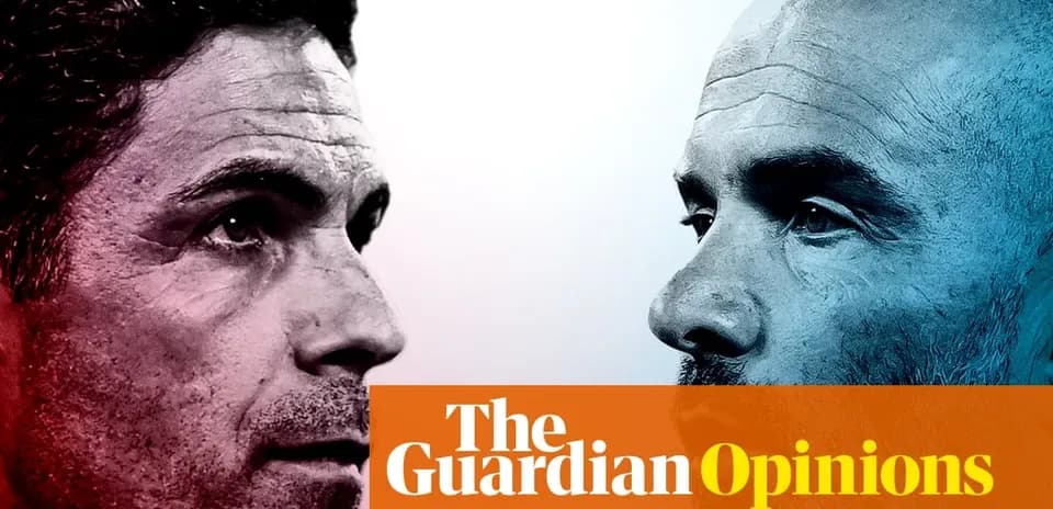 Close-up portraits of two football managers