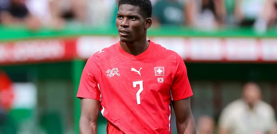 Player wearing Switzerland jersey during match