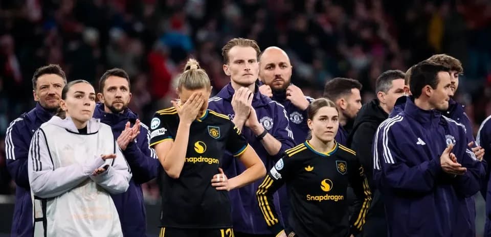 Team members standing together after the match