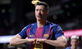 Player celebrating after scoring a goal for Barcelona