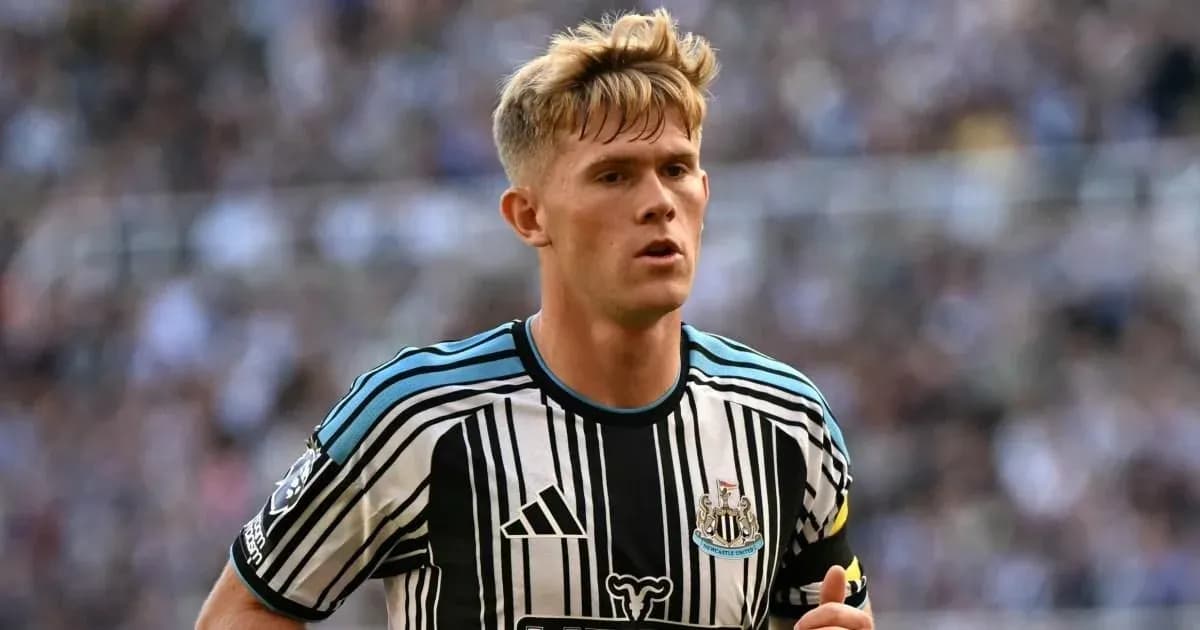 Player wearing Newcastle United jersey during match