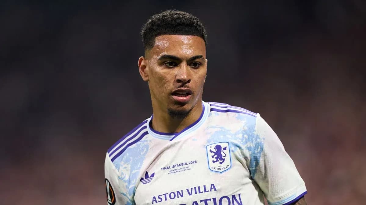 Aston Villa player during a match in kit