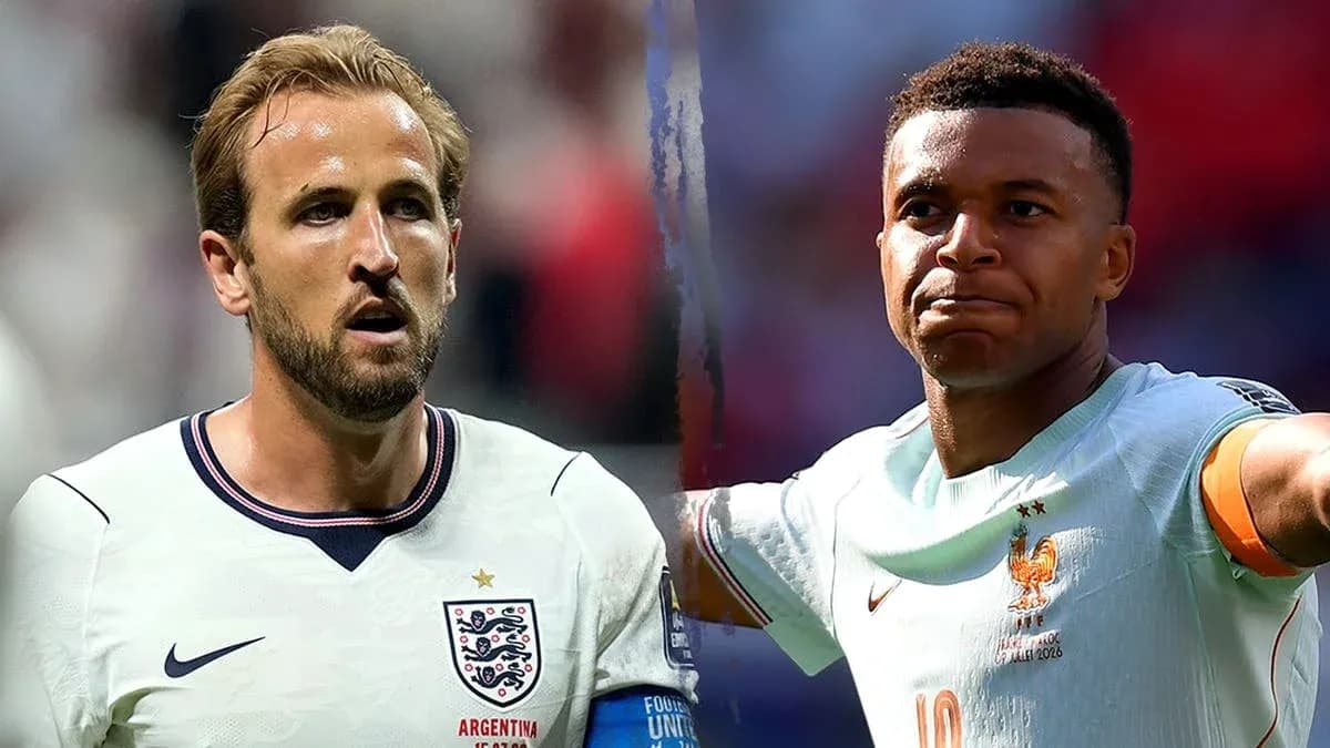 Harry Kane and Kylian Mbappé face-off