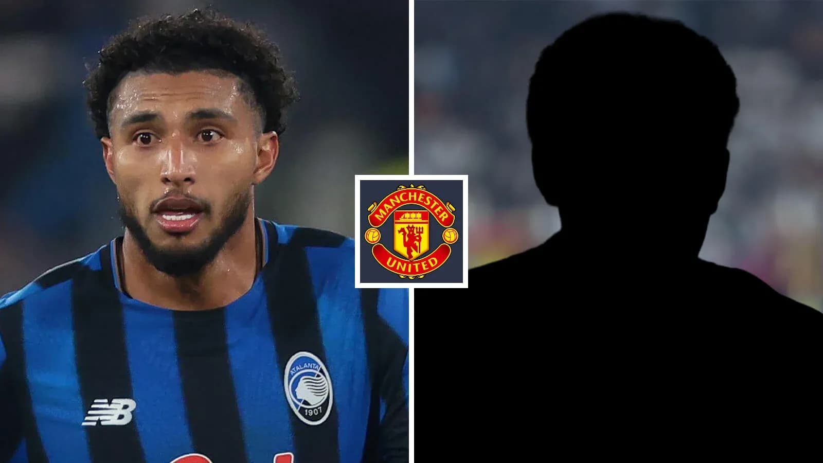 Player in Atalanta kit with Manchester United logo