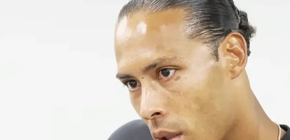 Player during an interview with focused expression