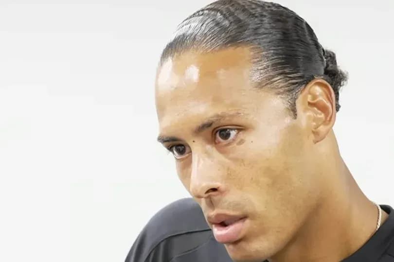 Player during an interview with focused expression