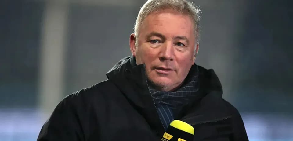 Commentator speaking into microphone during broadcast
