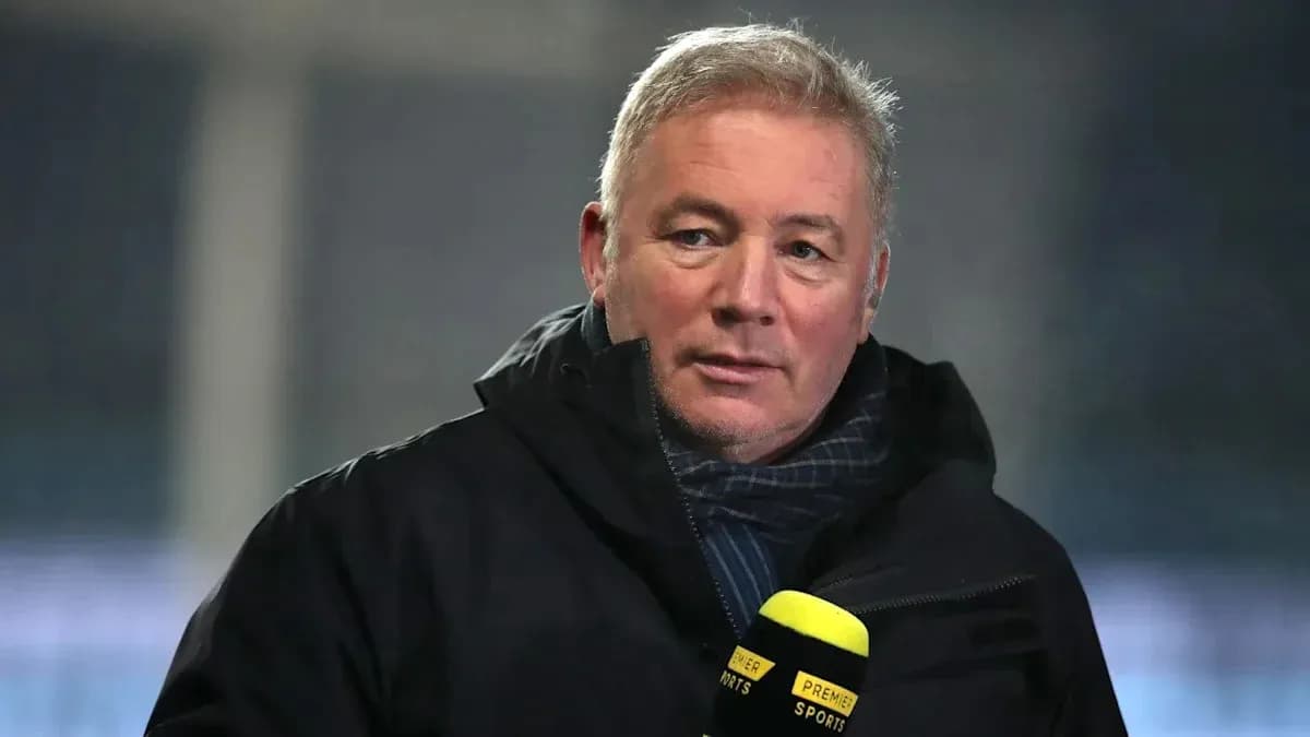 Commentator speaking into microphone during broadcast