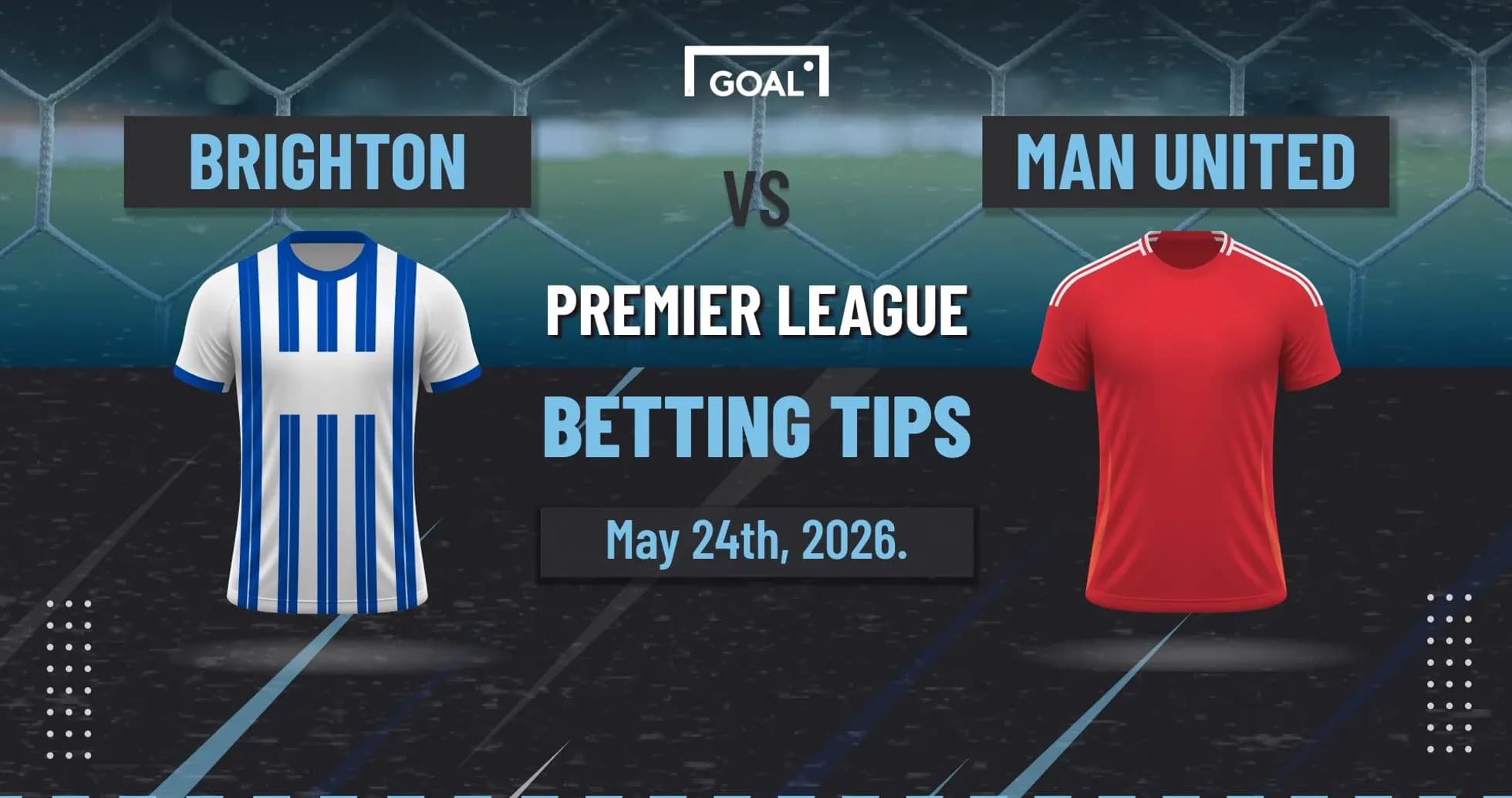 Brighton vs Man United Premier League betting tips graphic