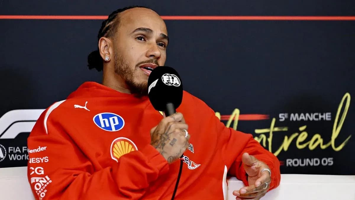 Driver speaking at a press conference in Montreal