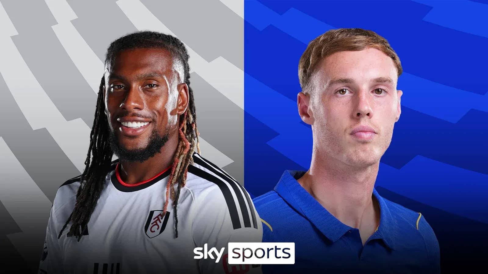 Two football players facing each other in portraits