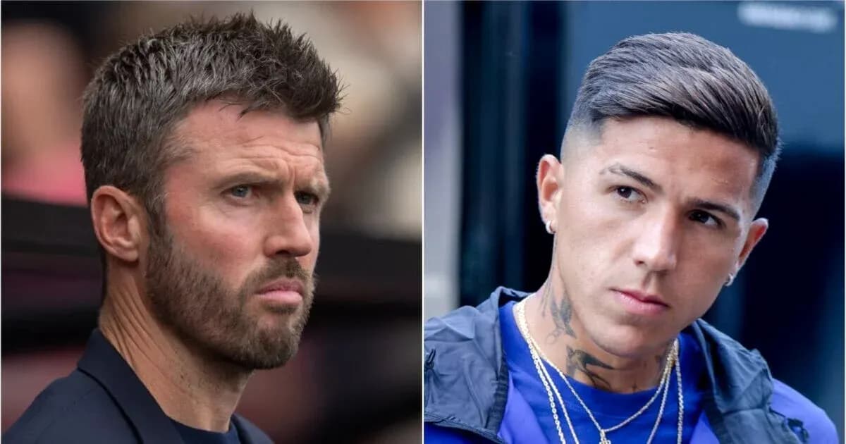 Two men with distinct hairstyles looking serious