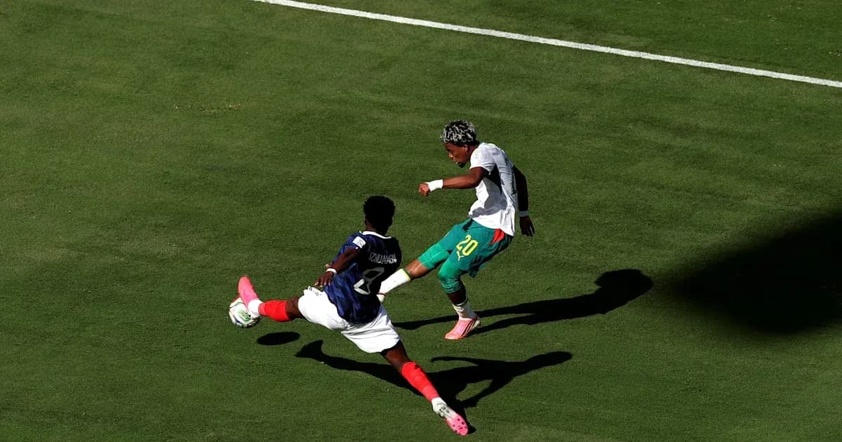 Player attempting to tackle opponent during match