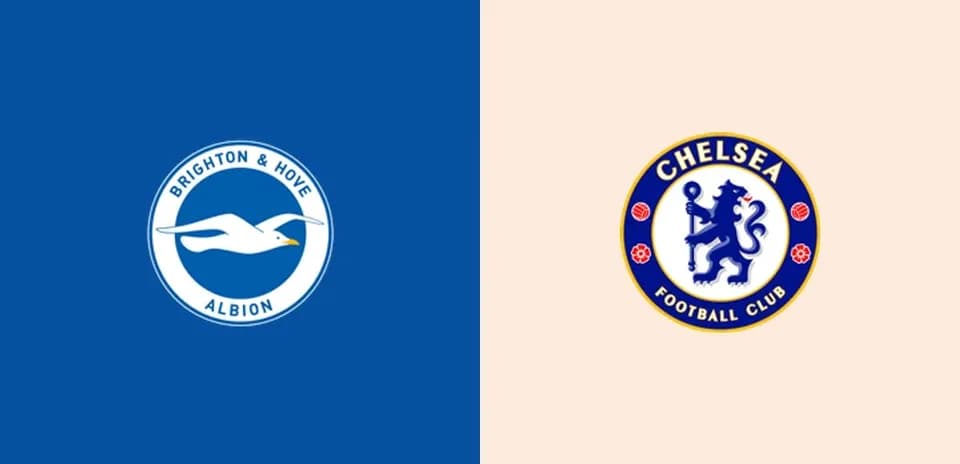 Logos of Brighton & Hove Albion and Chelsea FC