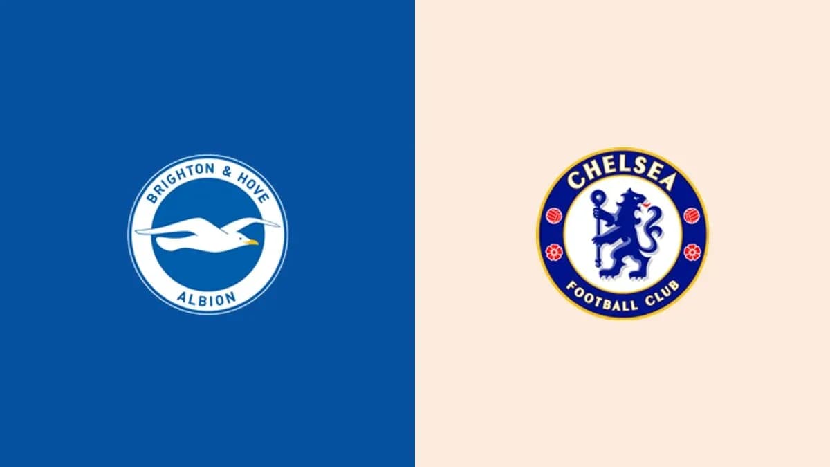 Logos of Brighton & Hove Albion and Chelsea FC