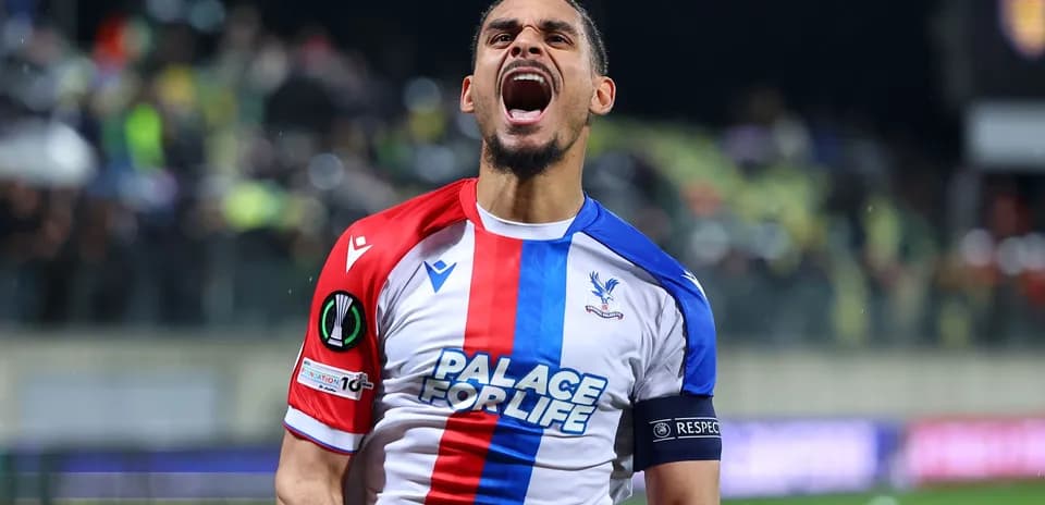 Player celebrating during a match for Crystal Palace