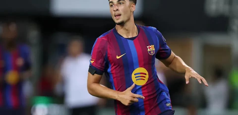 Player celebrating a goal in Barcelona jersey